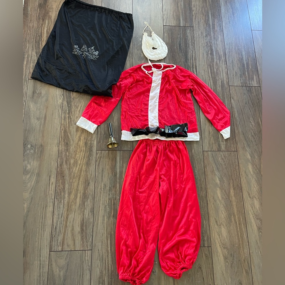 Santa Clause Costume for Kids 4-6 years 7pcs set for Christmas gift